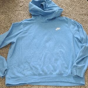 Nike Funnel Neck Light Blue Pullover Hoodie